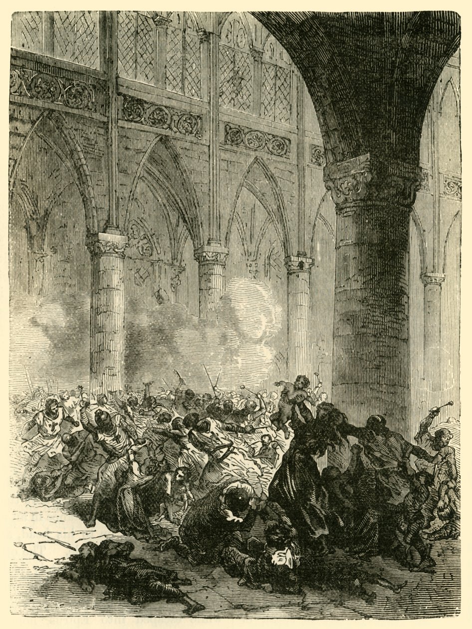 Il massacro di Béziers, 1209, 1890 da Unbekannt