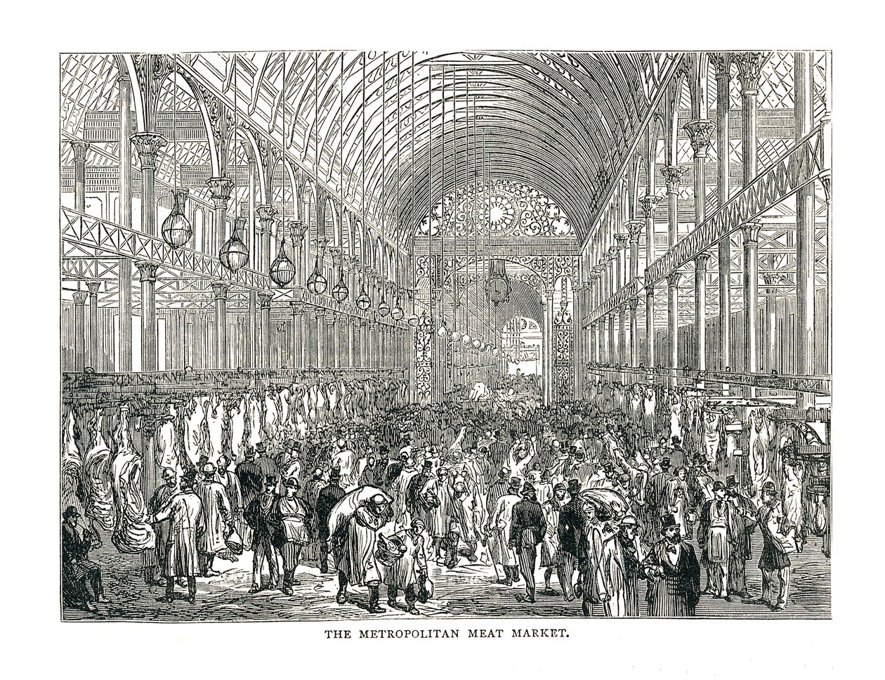 Il mercato della carne metropolitana, 1878 da Unbekannt