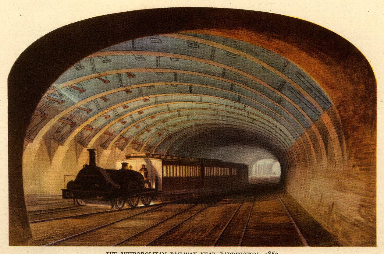 La Metropolitana vicino a Paddington, 1863, 1945 da Unbekannt