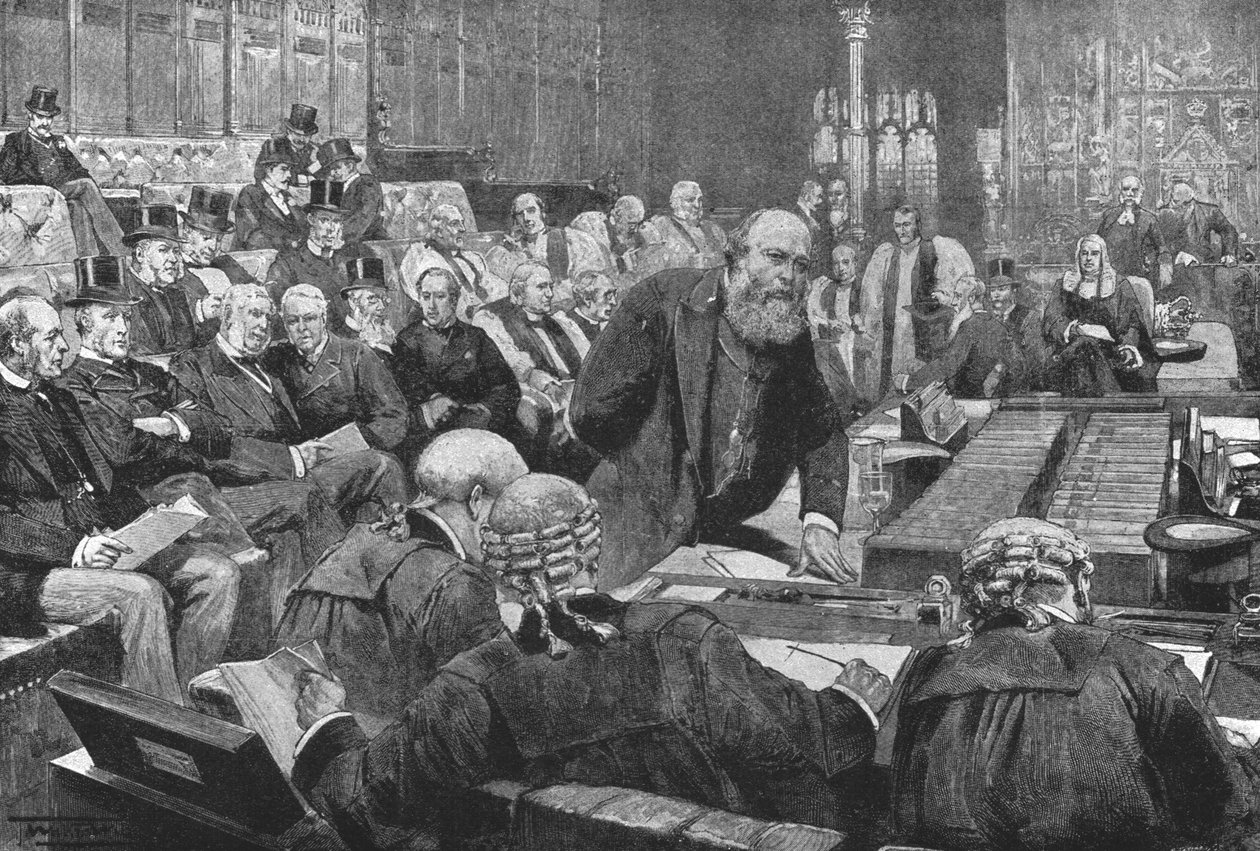 La panca ministeriale della Camera dei Lord, 1886-1892, 1901 da Unbekannt