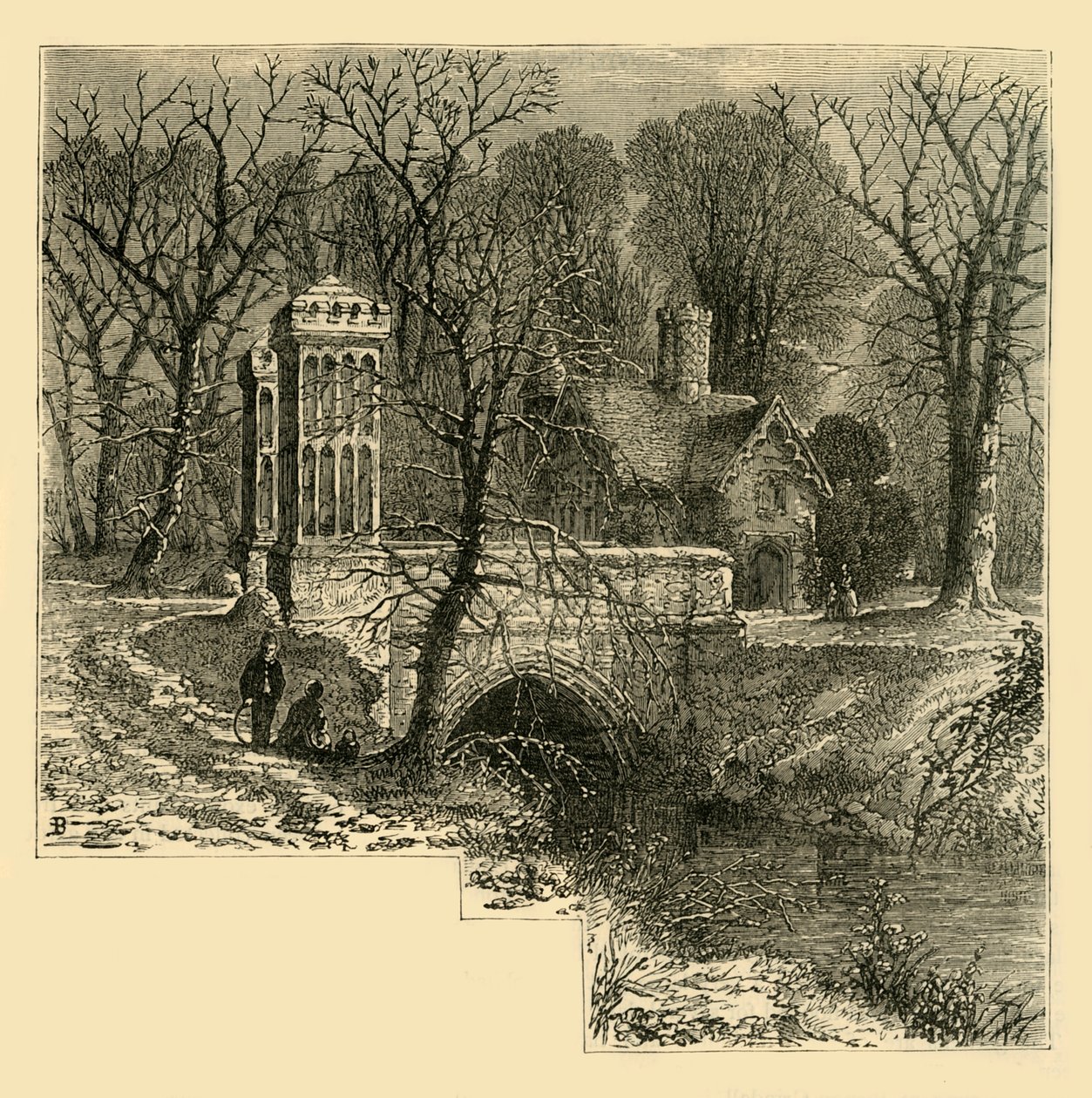 Il fossato, Fulham Palace, c1878 da Unbekannt