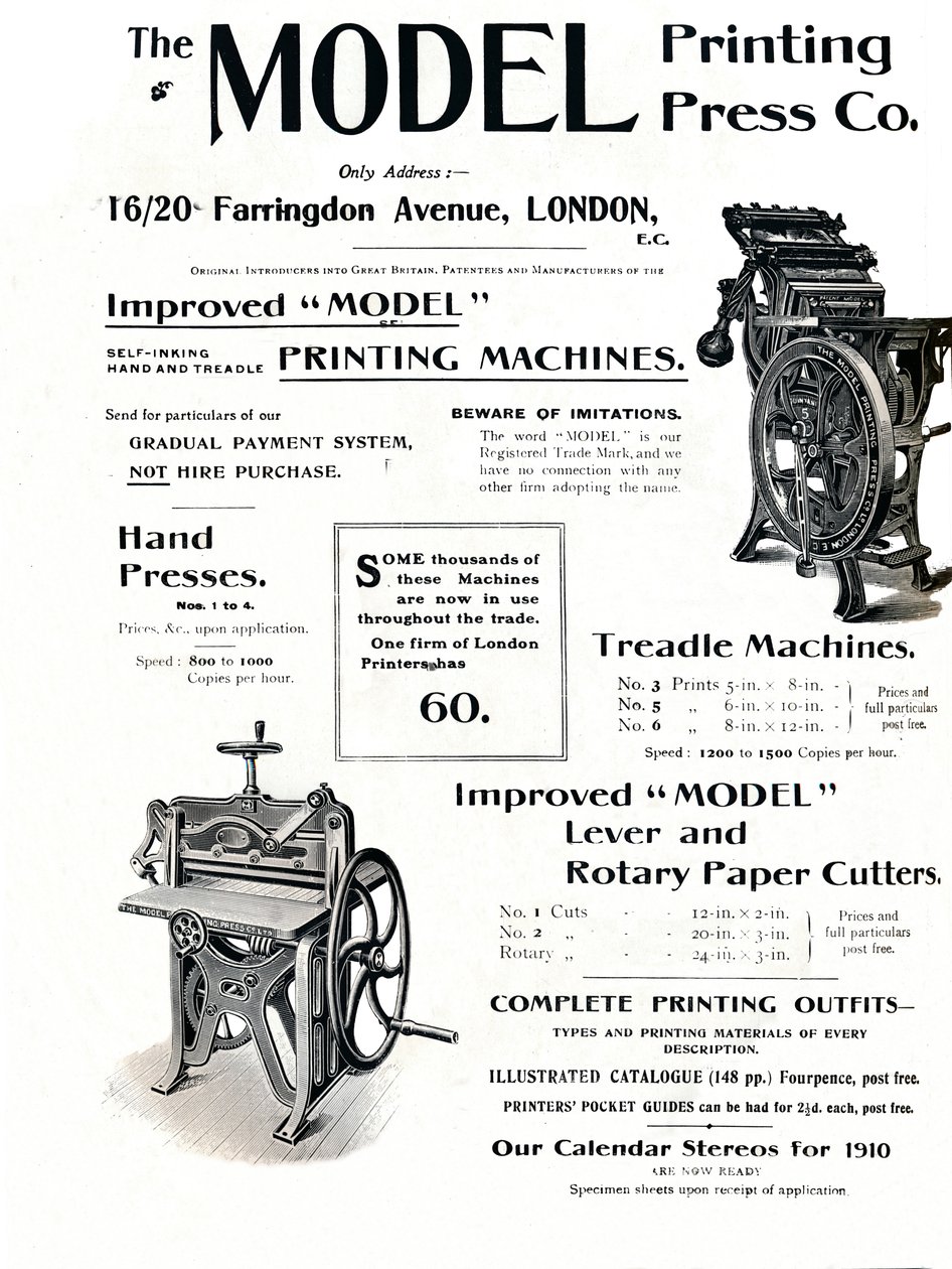 The Model Printing Press Co. da Unbekannt