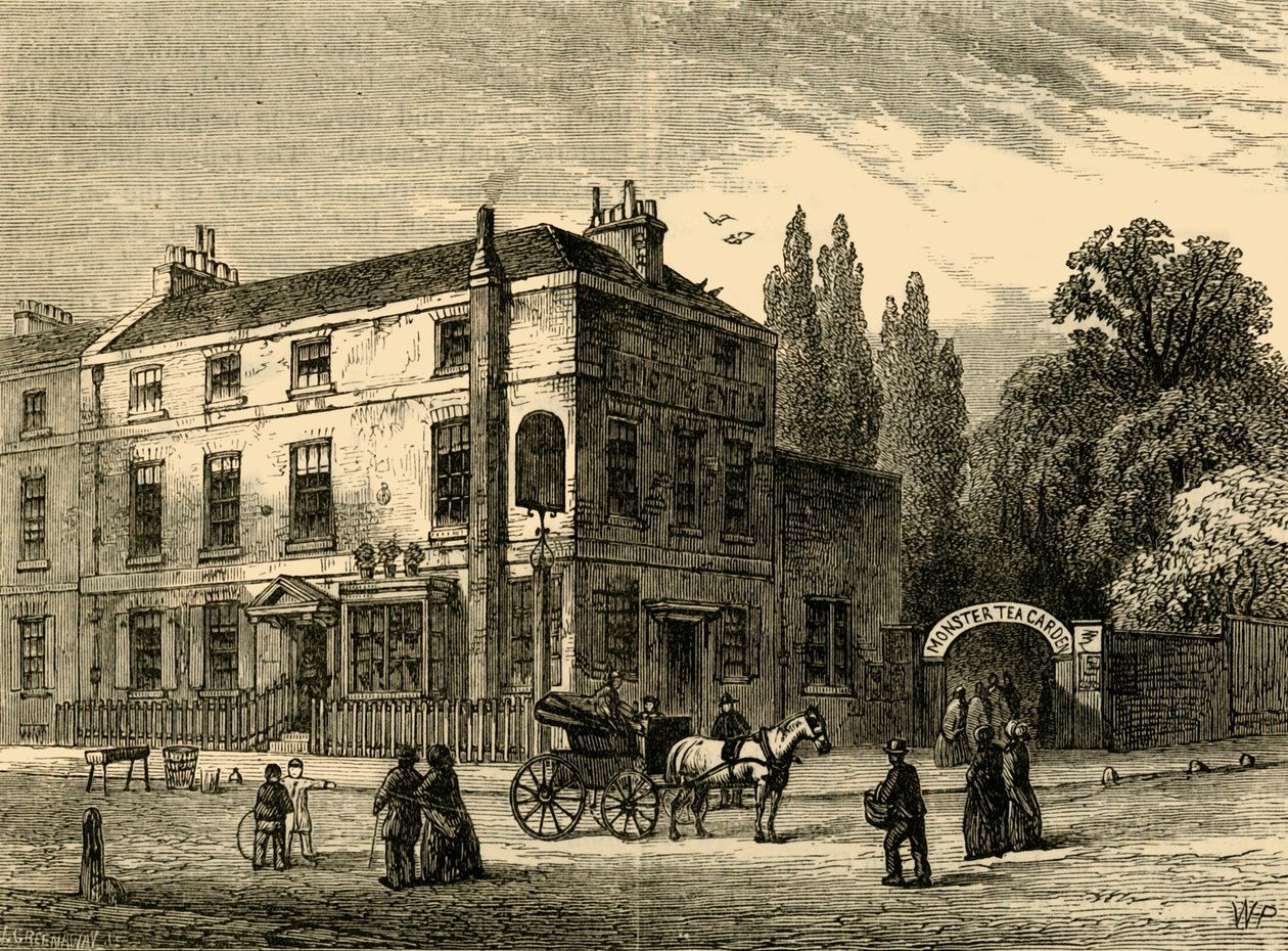 I giardini del tè del mostro, 1820, c1876 da Unbekannt