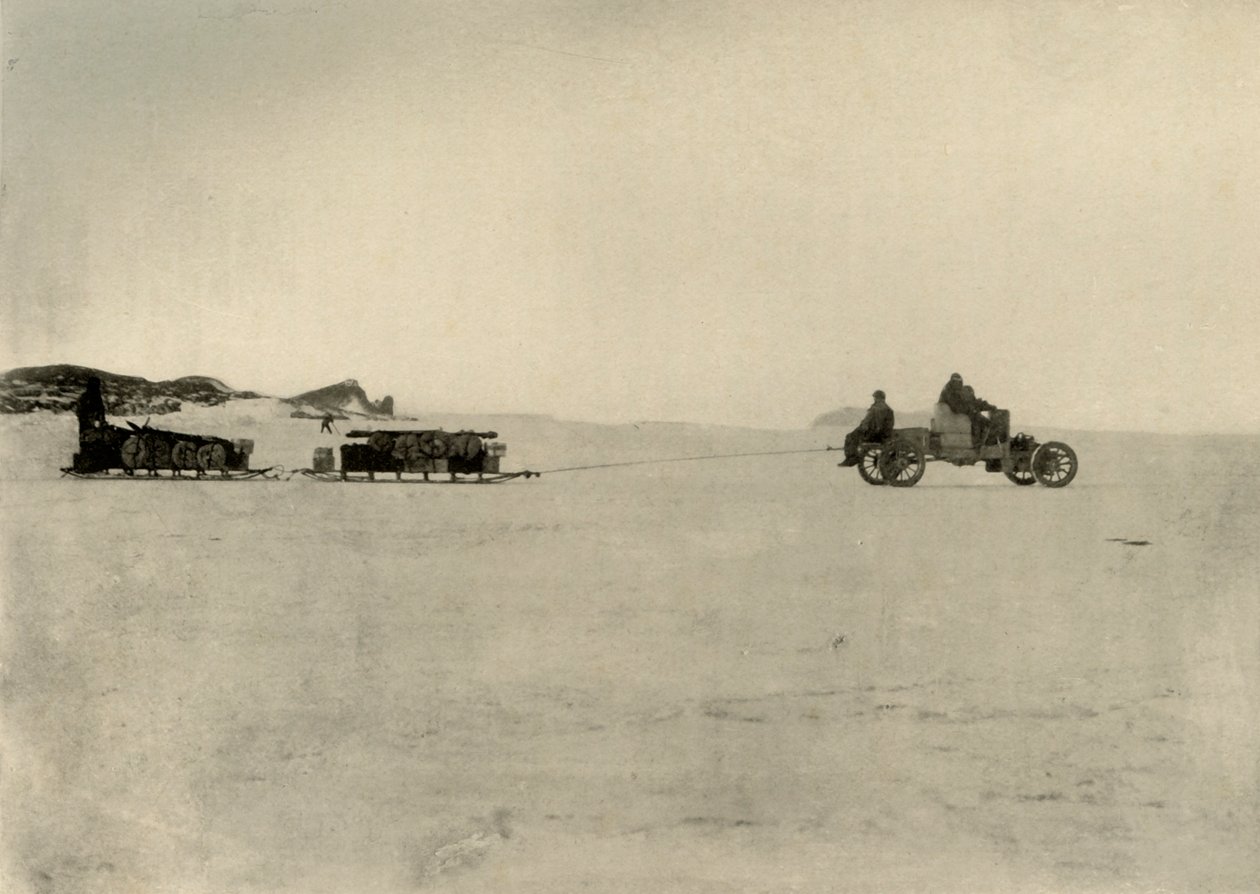 Il Motore che Trasporta Provviste per un Deposito, 1909 da Unbekannt