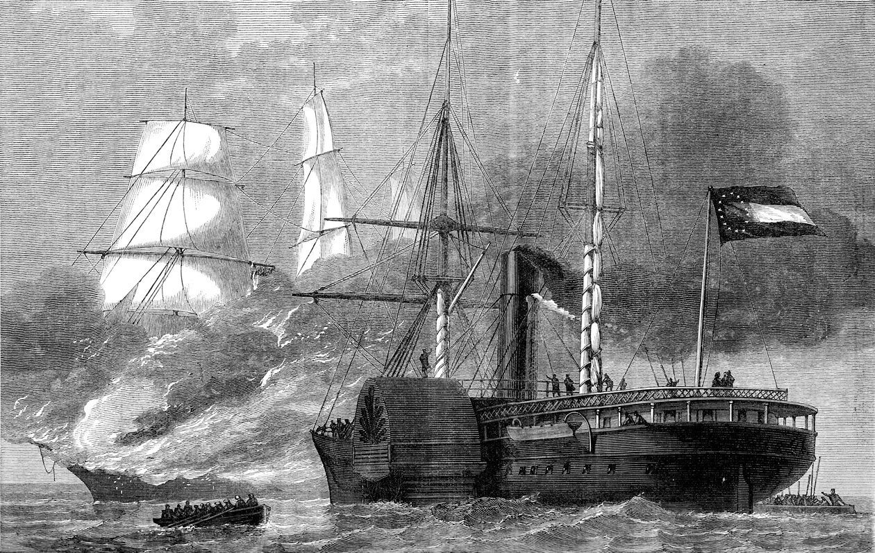 La Nashville distrugge un mercantile federale, Guerra Civile Americana da Unbekannt