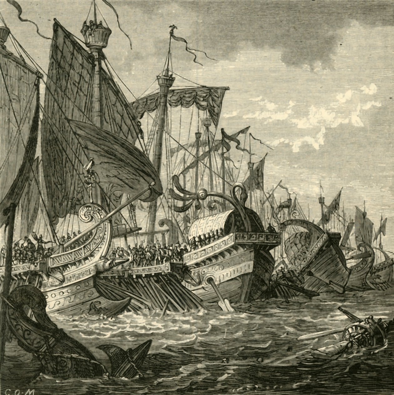 La Battaglia Navale al Largo di Capo Peloro da Unbekannt