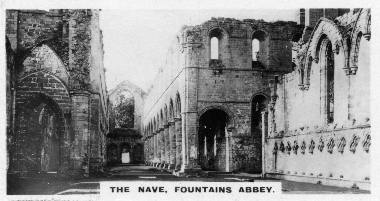 La navata, Abbazia di Fountains, North Yorkshire, c1920s da Unbekannt