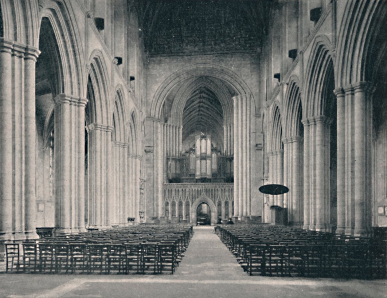 La navata, Cattedrale di Ripon, 1904 da Unbekannt