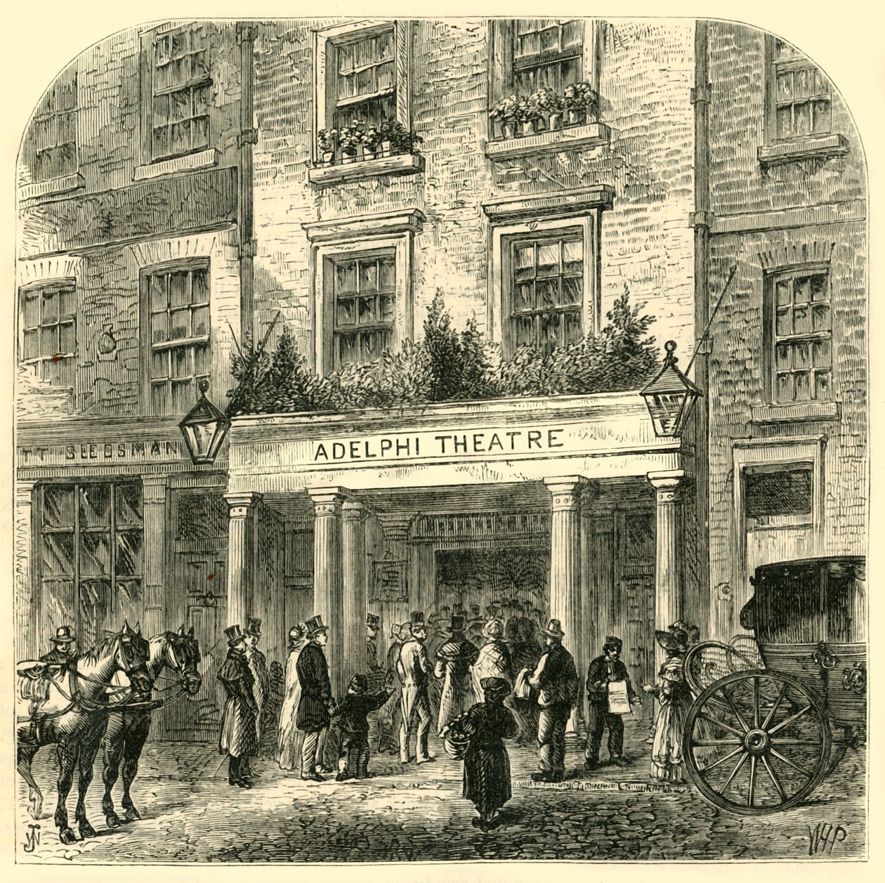 Il vecchio teatro Adelphi, 1881 da Unbekannt