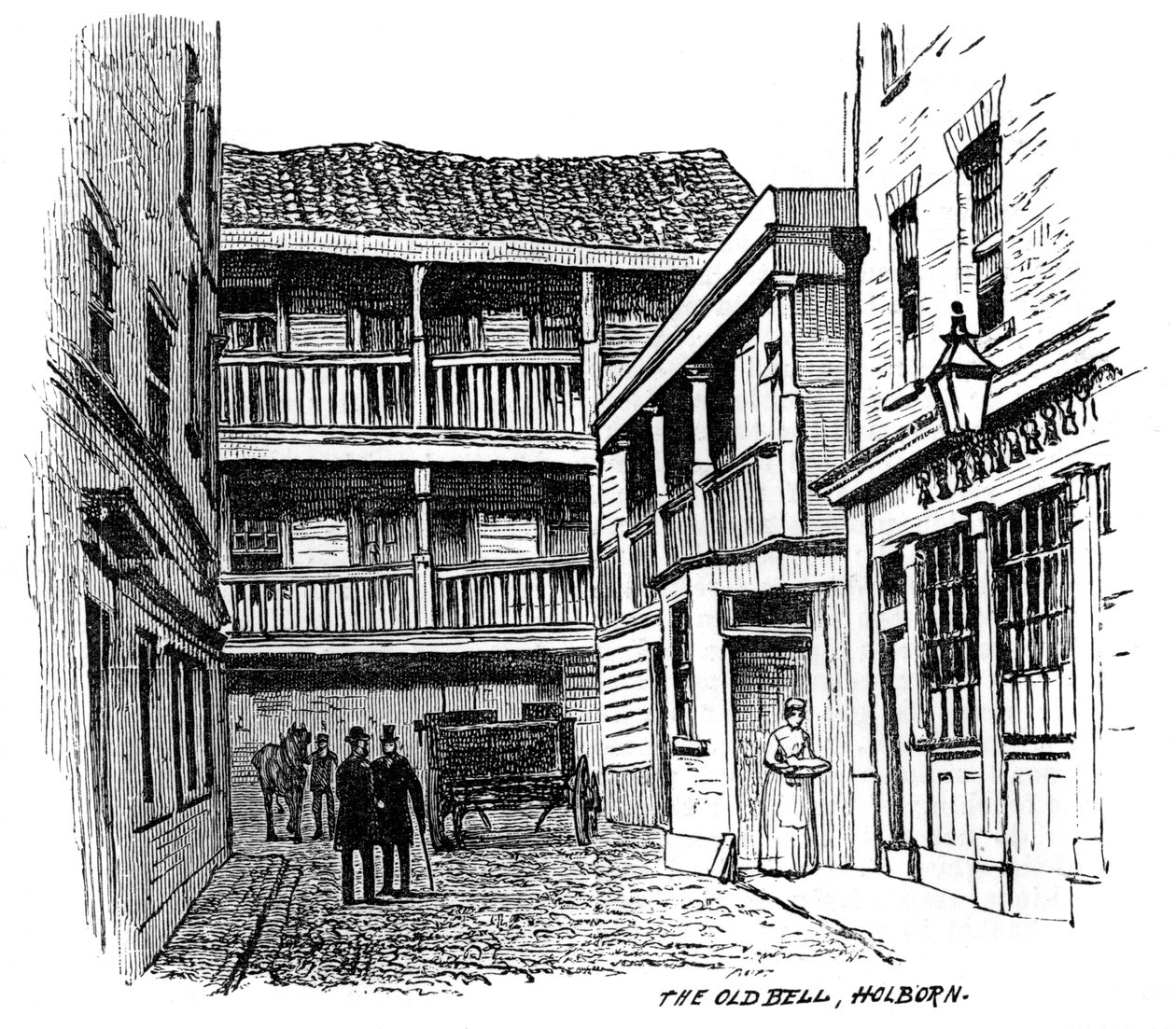 La Vecchia Locanda Bell, Holborn, Londra, 1887 da Unbekannt