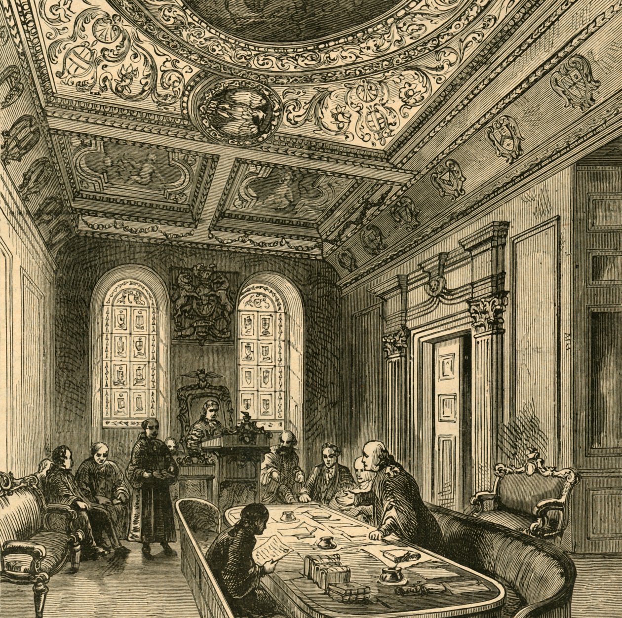 La vecchia corte degli Aldermen, Guildhall, 1897 da Unbekannt