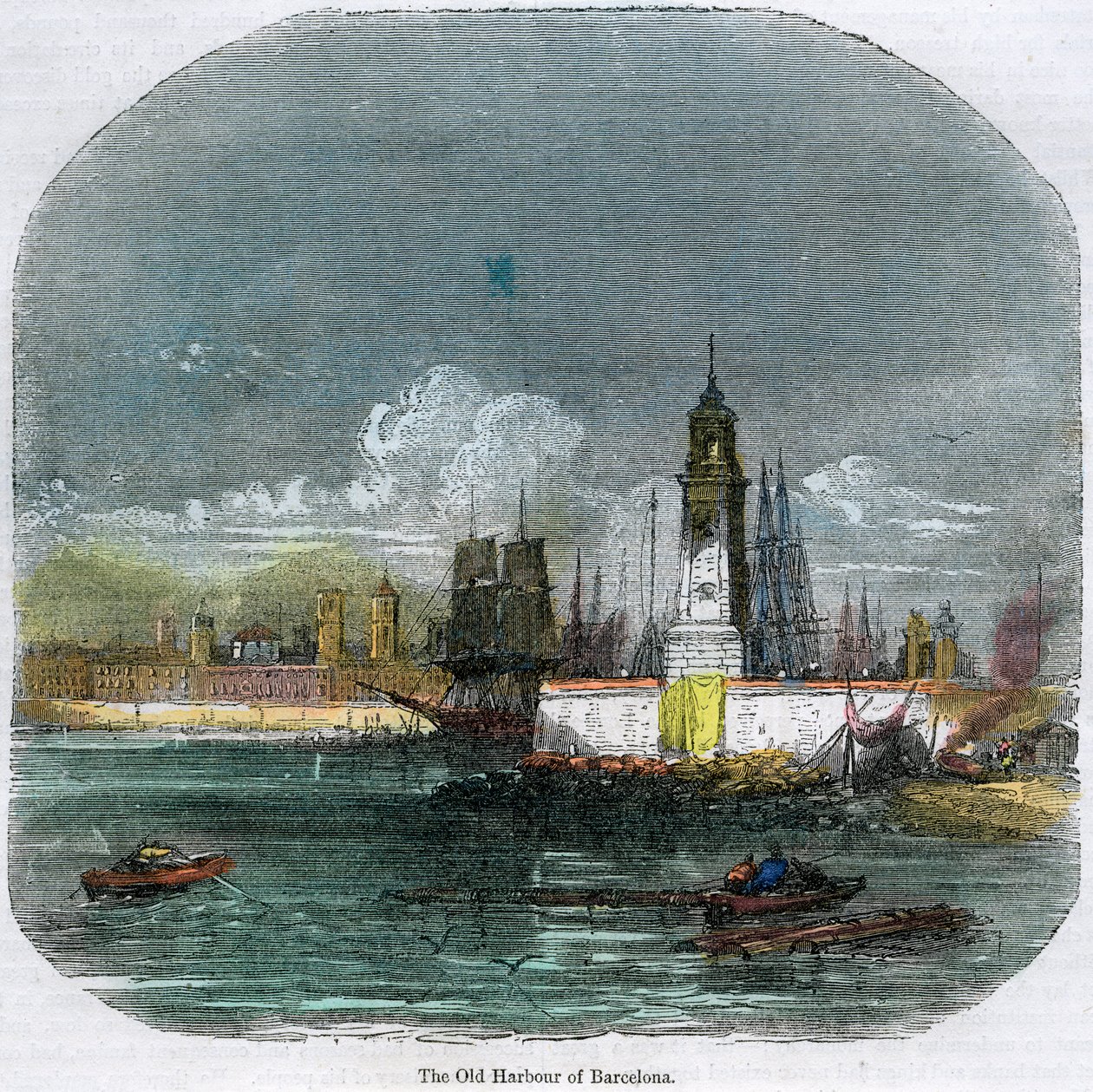 Il Vecchio Porto di Barcellona, Catalogna, Spagna, c1880 da Unbekannt
