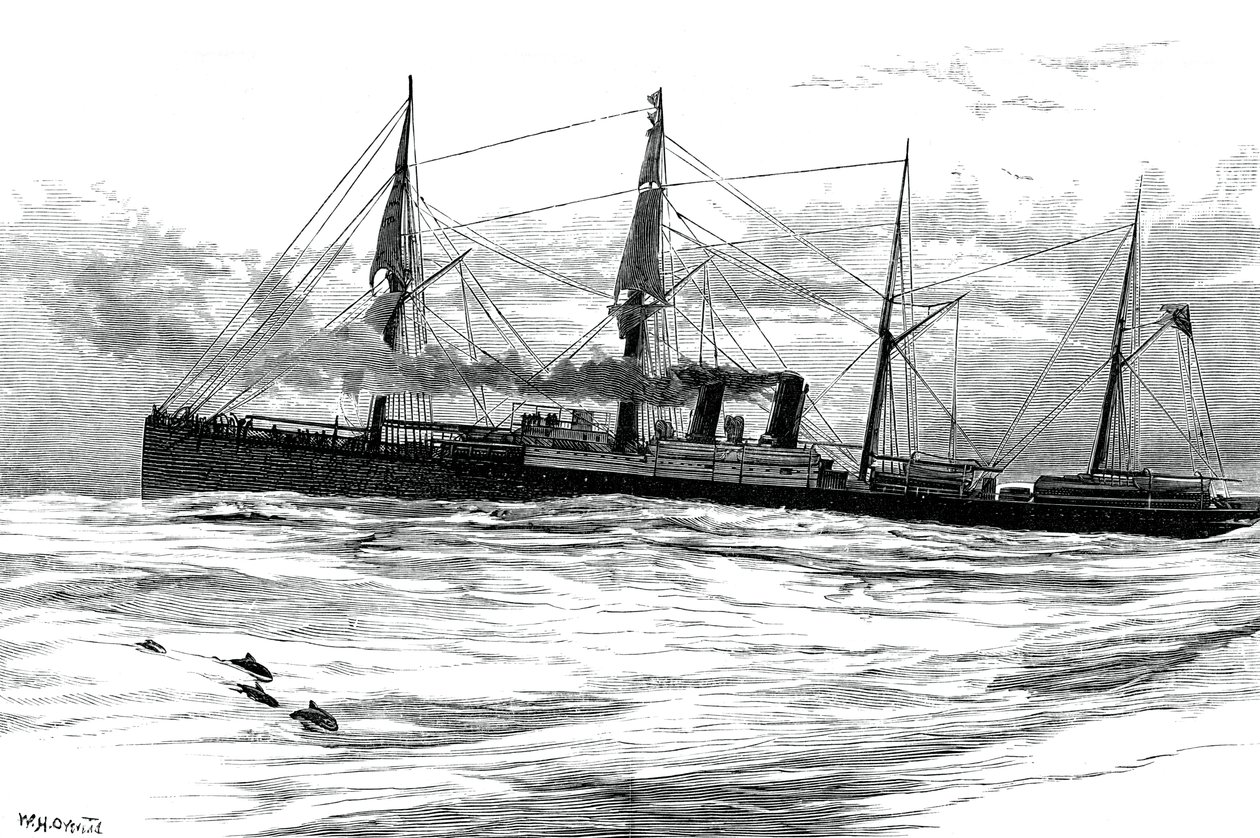 Il piroscafo Orient della Orient Steam Navigation Company, c. 1880 da Unbekannt