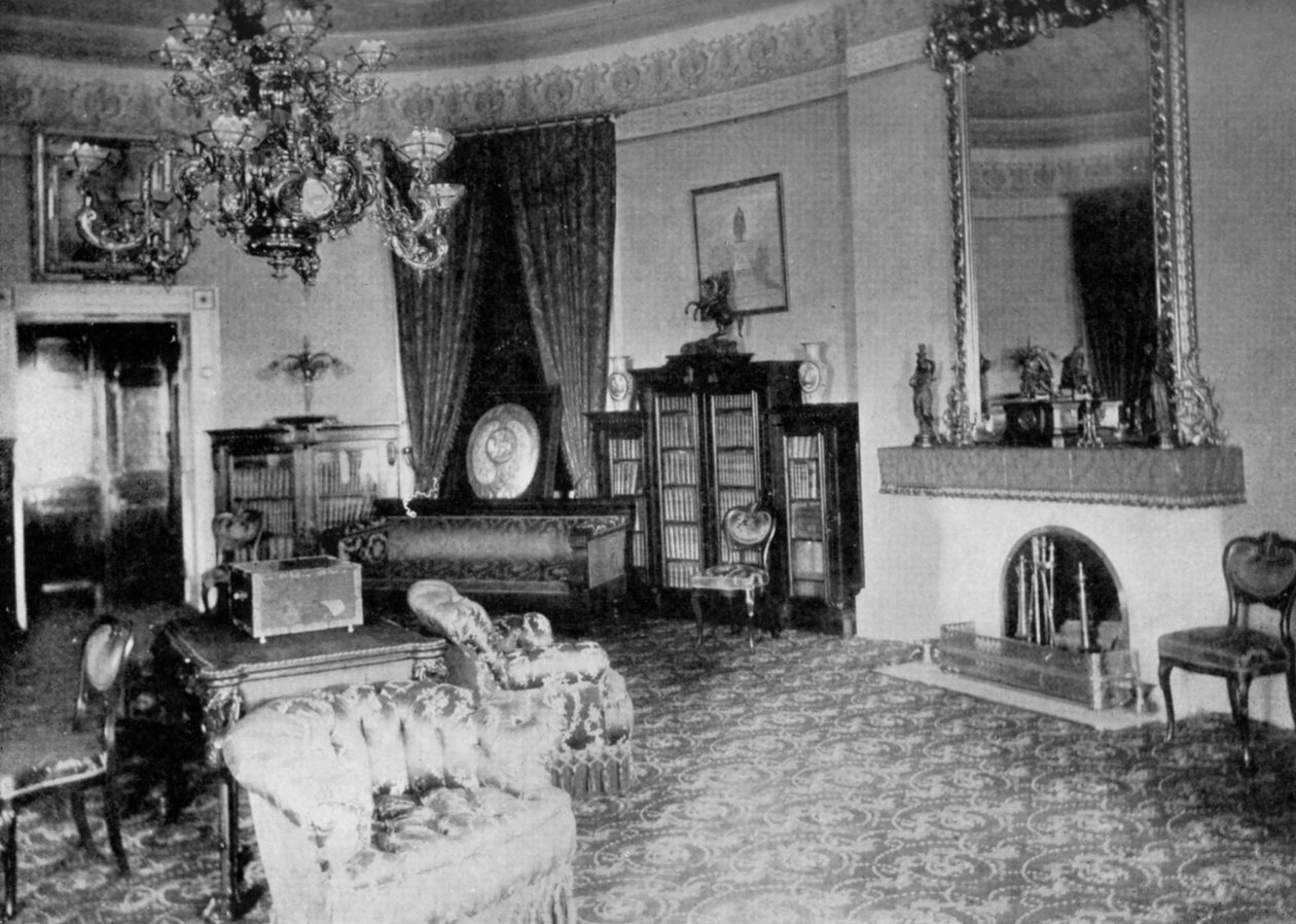 Il salotto ovale alla Casa Bianca, Washington DC, USA, 1908 da Unbekannt