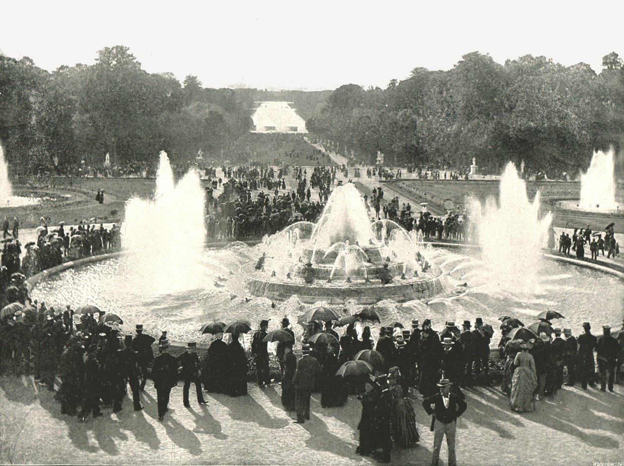 Le fontane del Palazzo, Versailles, Francia, 1895 da Unbekannt