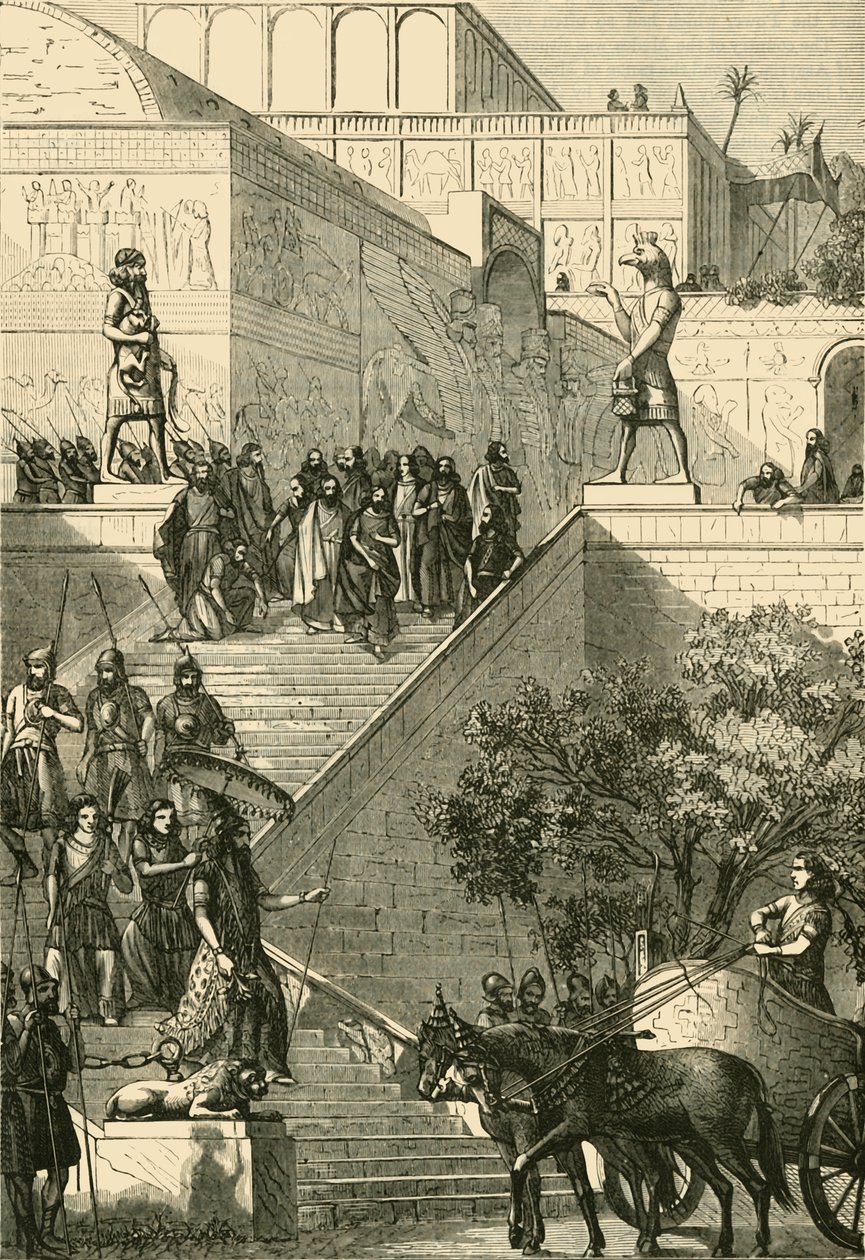 Il Palazzo di Kouyunjik, restaurato. Dopo Layard, 1890 da Unbekannt