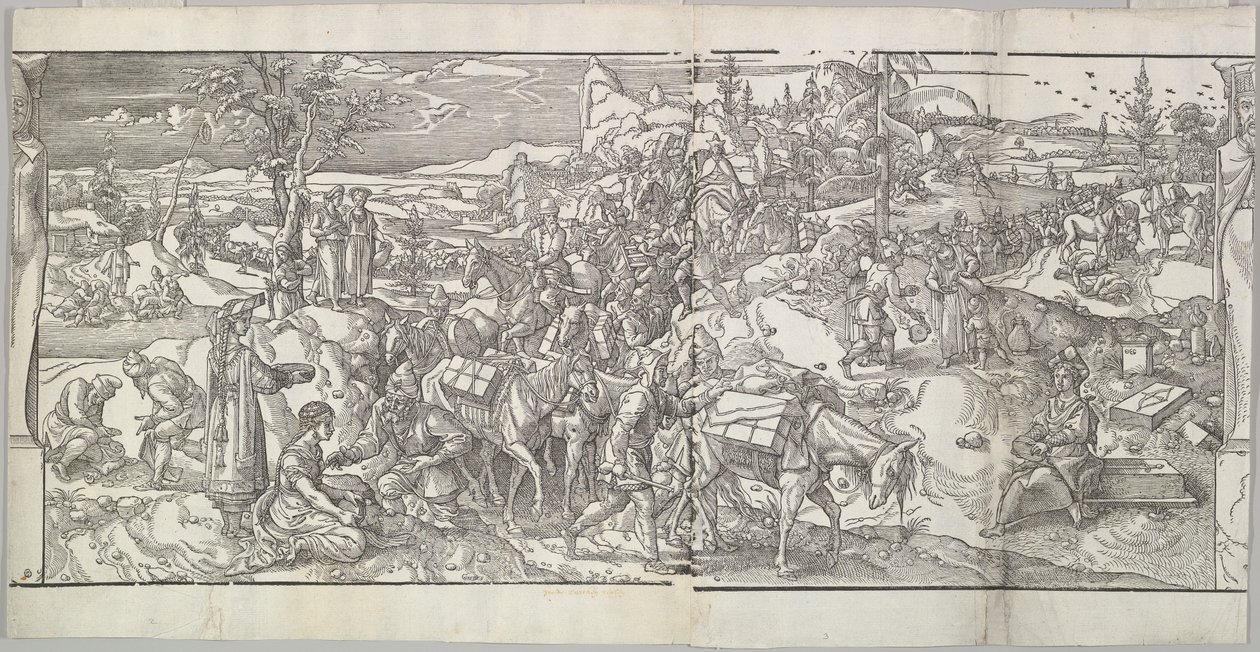 Il passaggio di una carovana dal fregio Ces Moeurs et fachons de faire de Turcz Customs ..., 1553 da Unbekannt