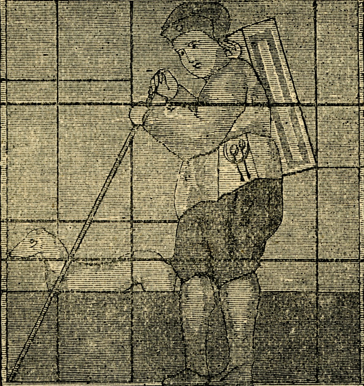 Il venditore ambulante e il suo cane, precedentemente nella chiesa di Lambeth, c1878 da Unbekannt