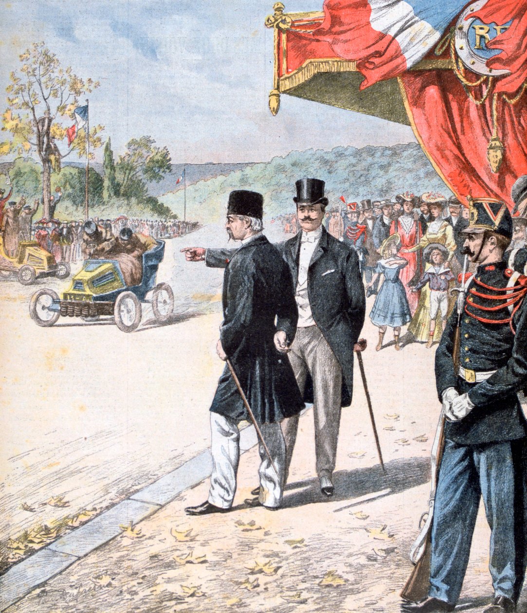 Lo Scià di Persia Mozzafar al-Din Shah Qajar in Francia, 1902 da Unbekannt