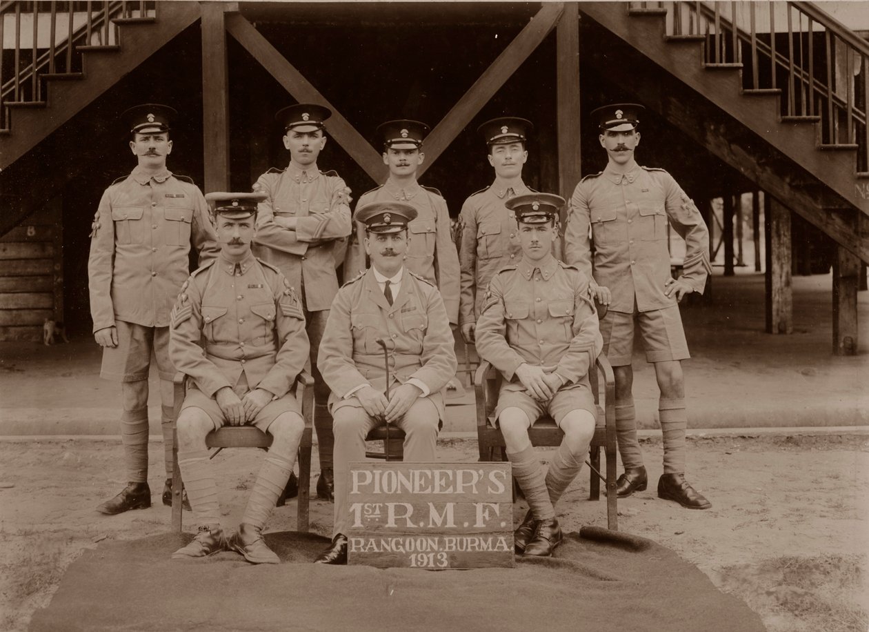I pionieri del 1° Royal Munster Fusiliers, Rangoon, Birmania, 1913 da Unbekannt
