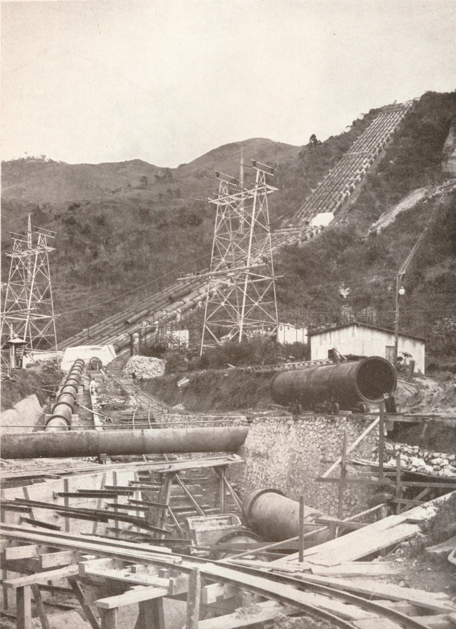 Le tubature a Riberao das Lages: Rio Light and Power Works da Unbekannt