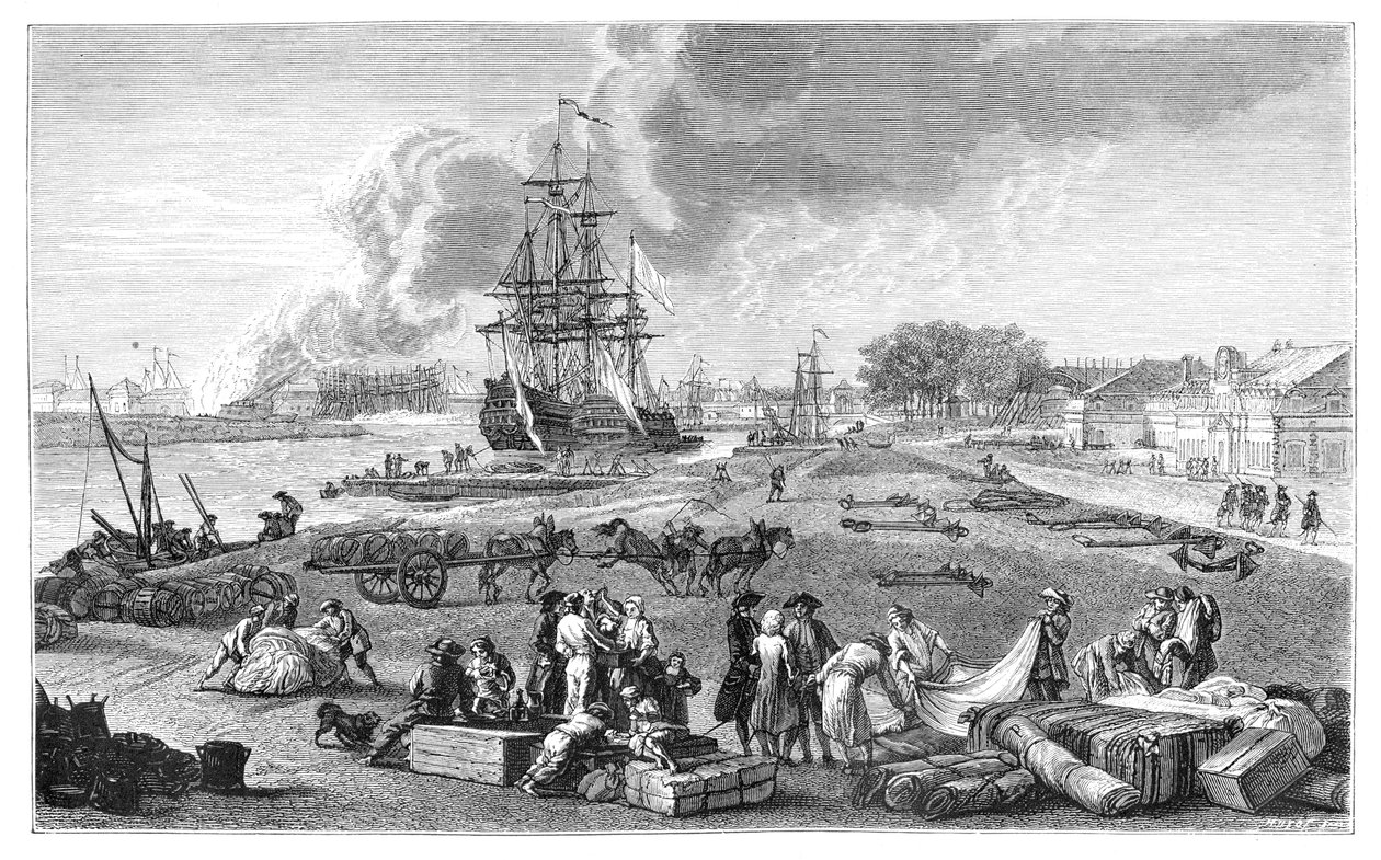 Il porto di Rochefort, 1885 da Unbekannt