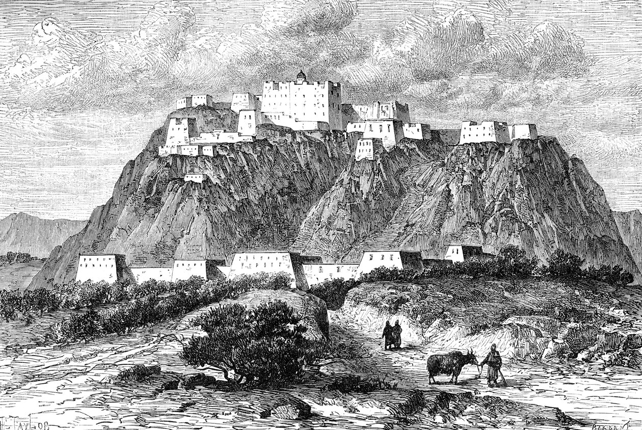 Il palazzo del Potala a Lhasa, Tibet, nel XVII secolo, circa 1890 da Unbekannt