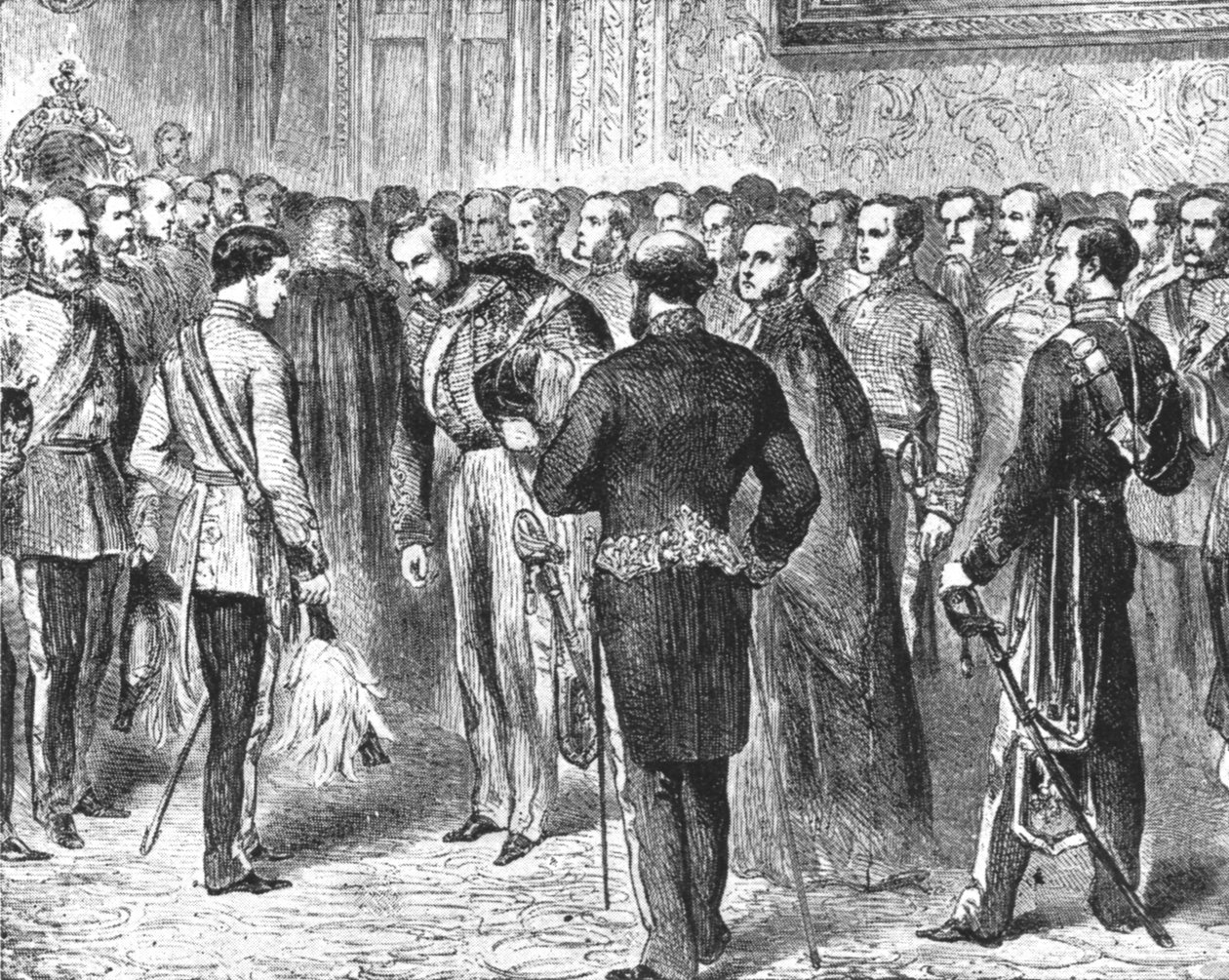 Il Principe di Galles che tiene il suo primo ricevimento, 18 febbraio 1863, 1901 da Unbekannt