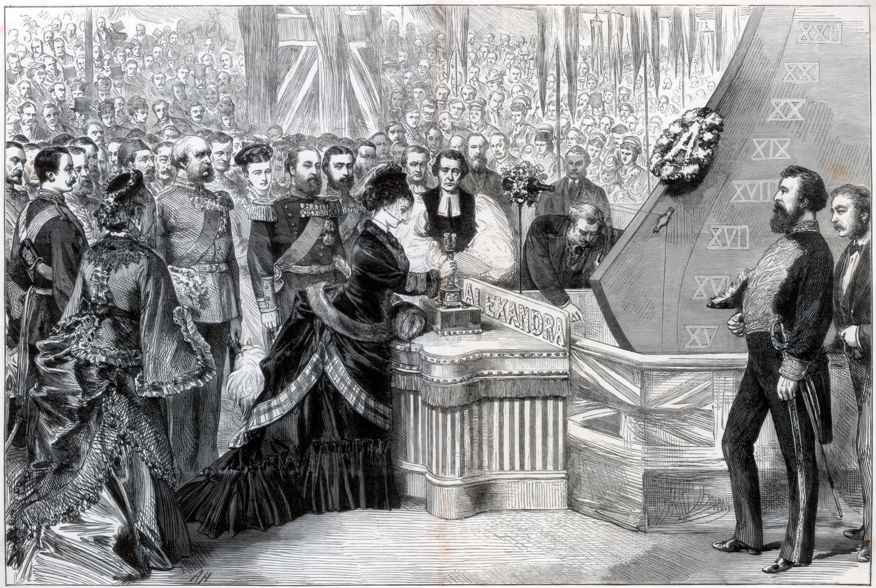 La Principessa del Galles lancia la nuova nave corazzata Alexandra, 1875 da Unbekannt