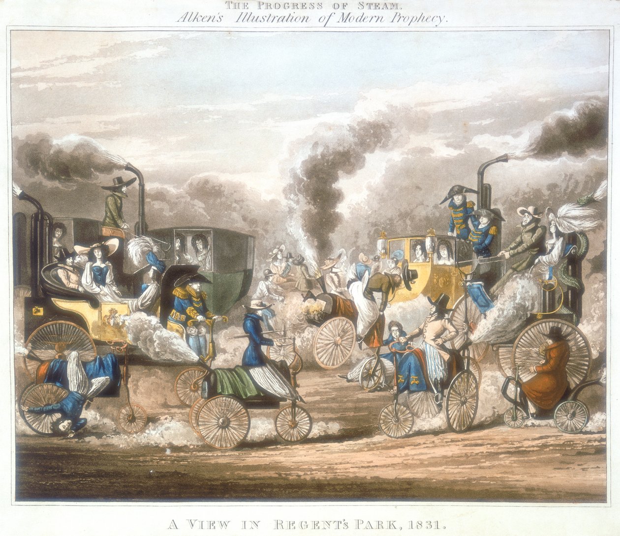 Il progresso del vapore. Una vista nel Regents Park, 1831 da Unbekannt