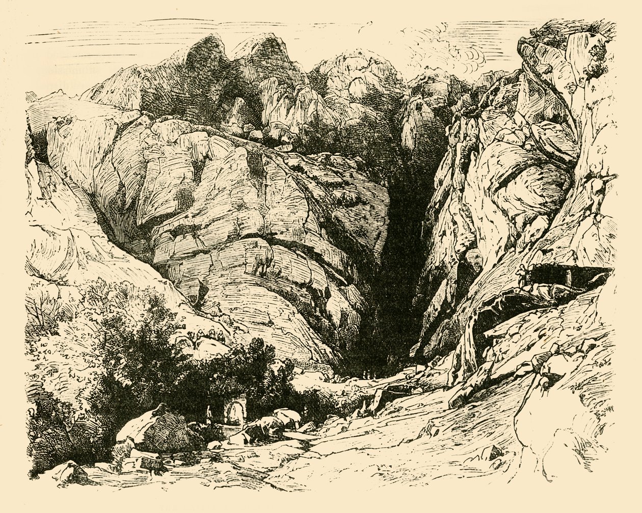 Il Burrone a Delfi Scena della Respingimento dei Galli, 1890 da Unbekannt