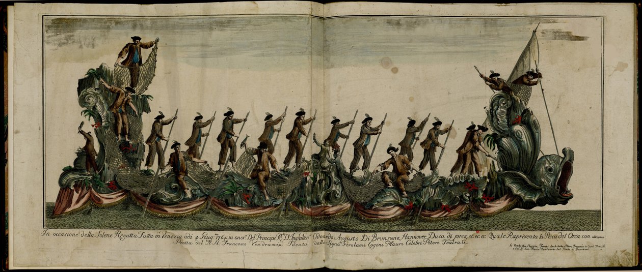 La regata a Venezia in onore del principe Edoardo, duca di York, il 4 giugno 1764, ca 1764 da Unbekannt