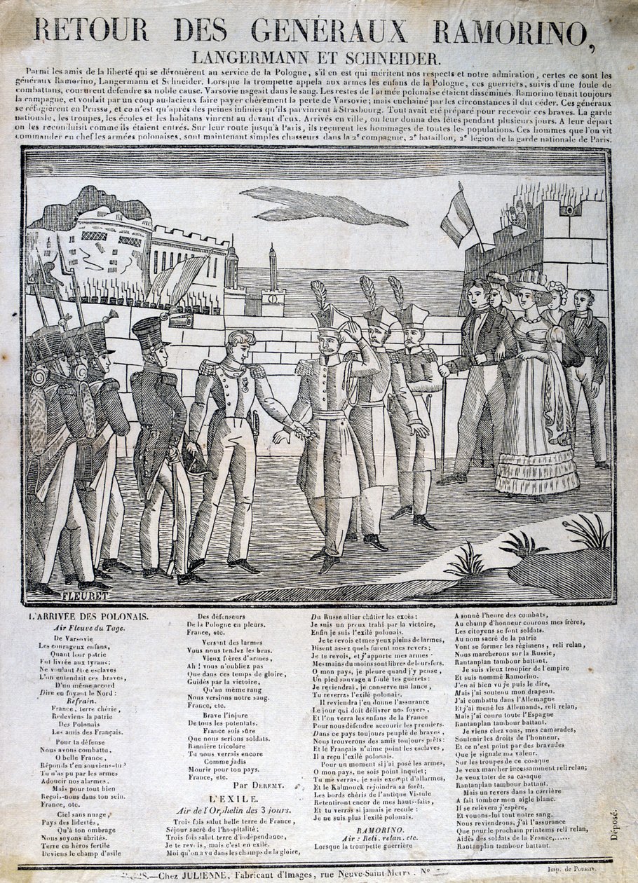 Il ritorno del generale Ramorino, 1831 da Unbekannt
