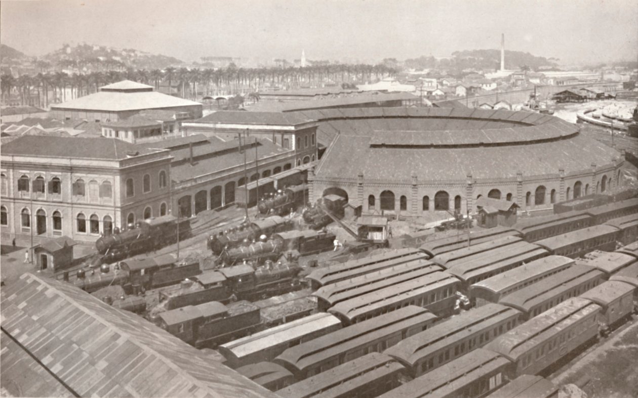Il terminal di Rio de Janeiro della Ferrovia Centrale del Brasile, 1914 da Unbekannt