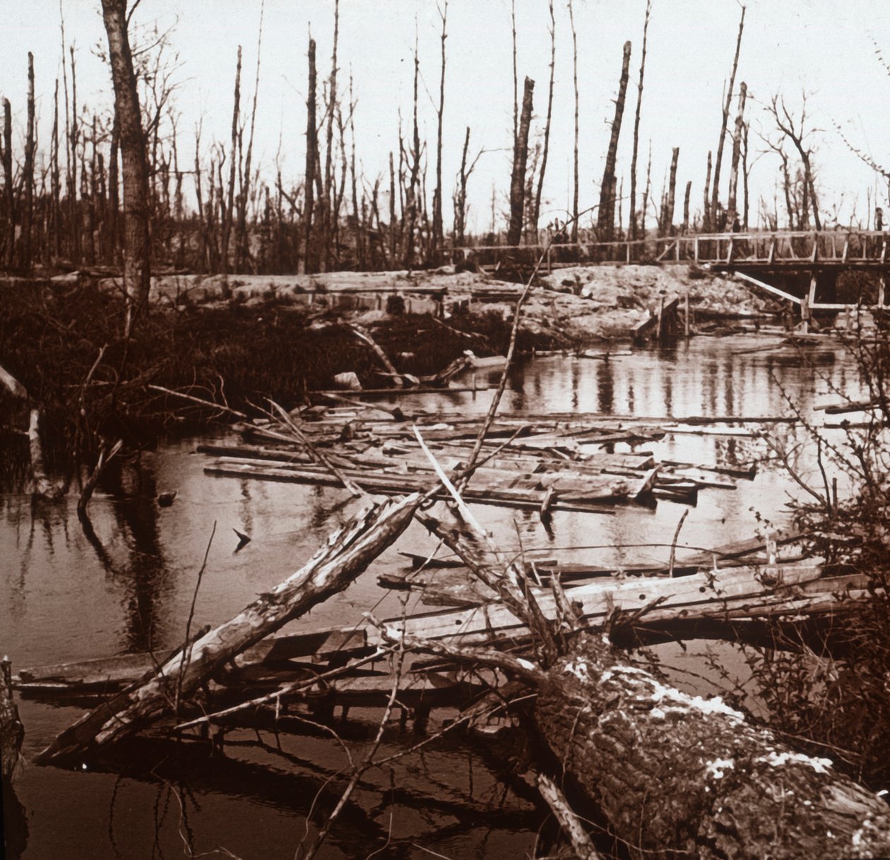 Il fiume Ailette, nord della Francia, c1914-c1918 da Unbekannt
