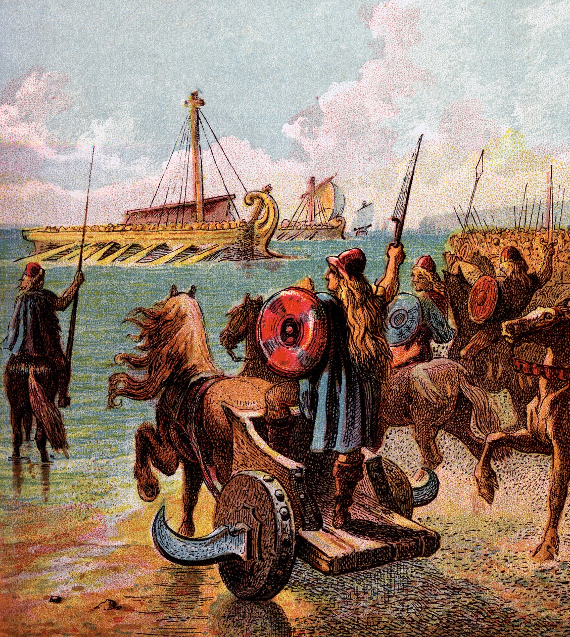 I Romani conquistano la Britannia, c1850 da Unbekannt