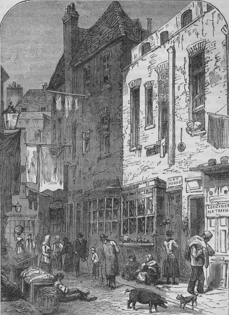 Il Rookery di St Giles, Londra, 1850 1878 da Unbekannt