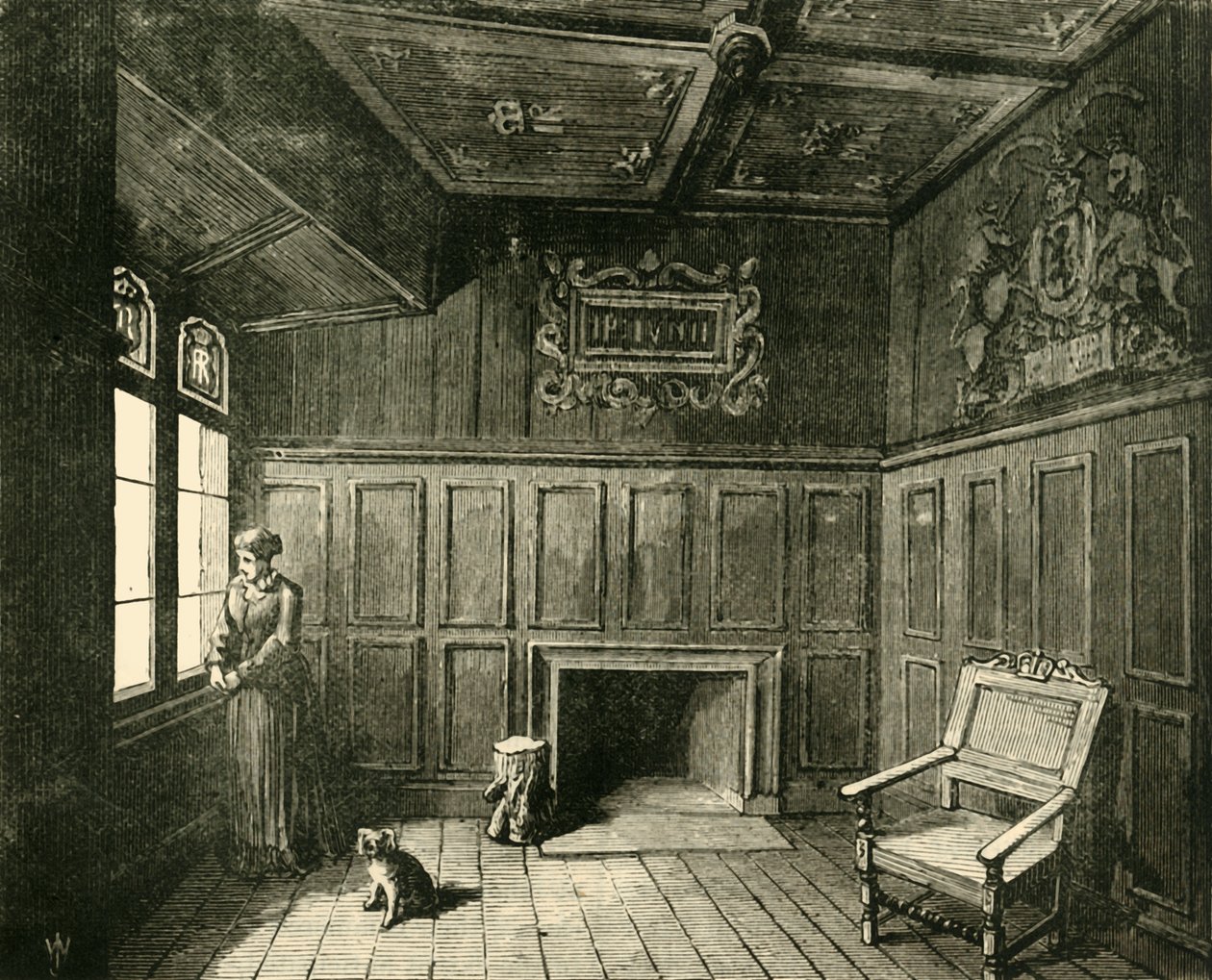 La stanza nel castello di Edimburgo in cui nacque Giacomo VI, 1890 da Unbekannt