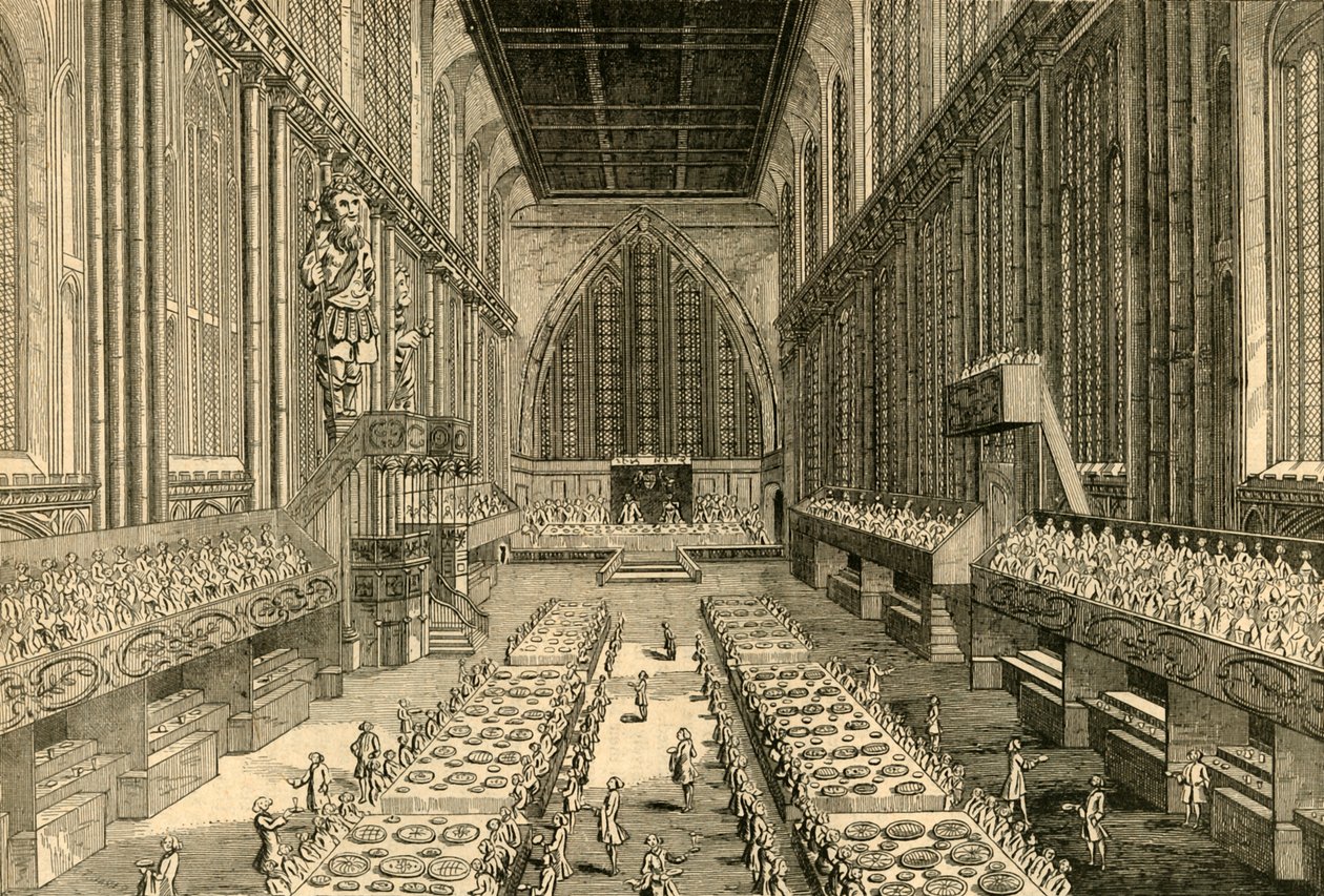 Il Banchetto Reale nella Guildhall, 1761, 1897 da Unbekannt