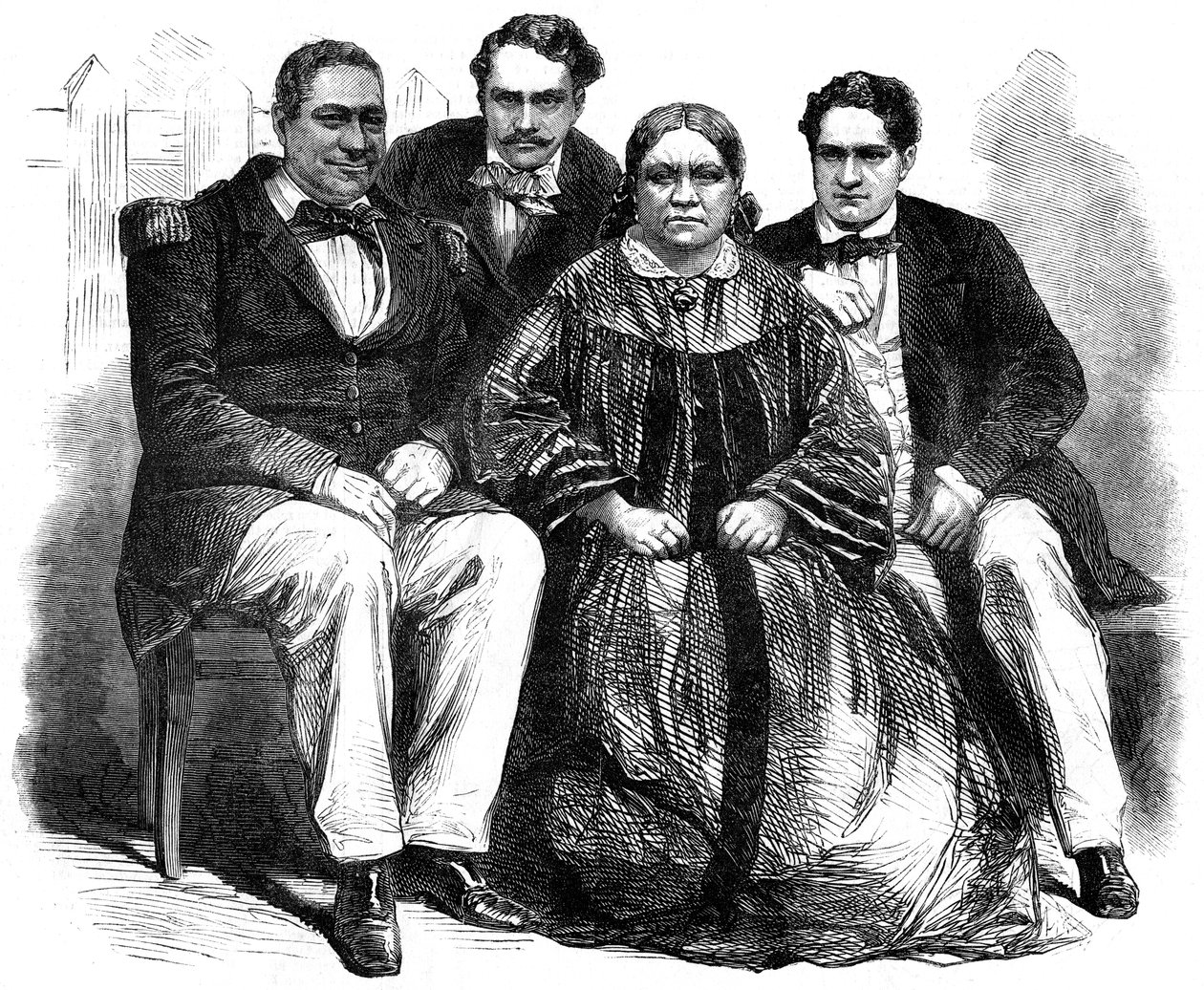 La famiglia reale di Tahiti, 1864 da Unbekannt