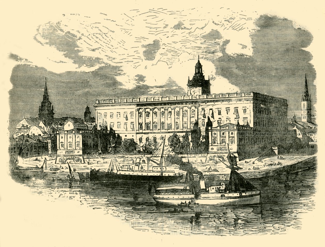 Il Palazzo Reale, Stoccolma, 1890 da Unbekannt