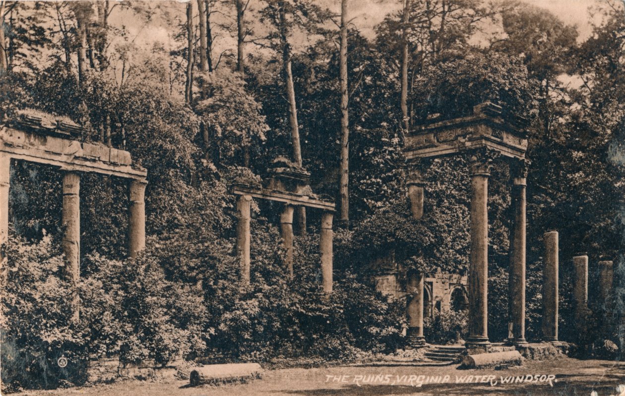 Le rovine, Virginia Water, Windsor, c. 1917 da Unbekannt