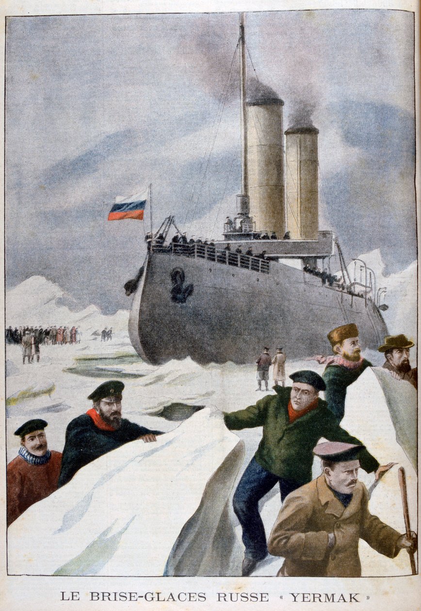 Il rompighiaccio russo Yermak, 1902 da Unbekannt