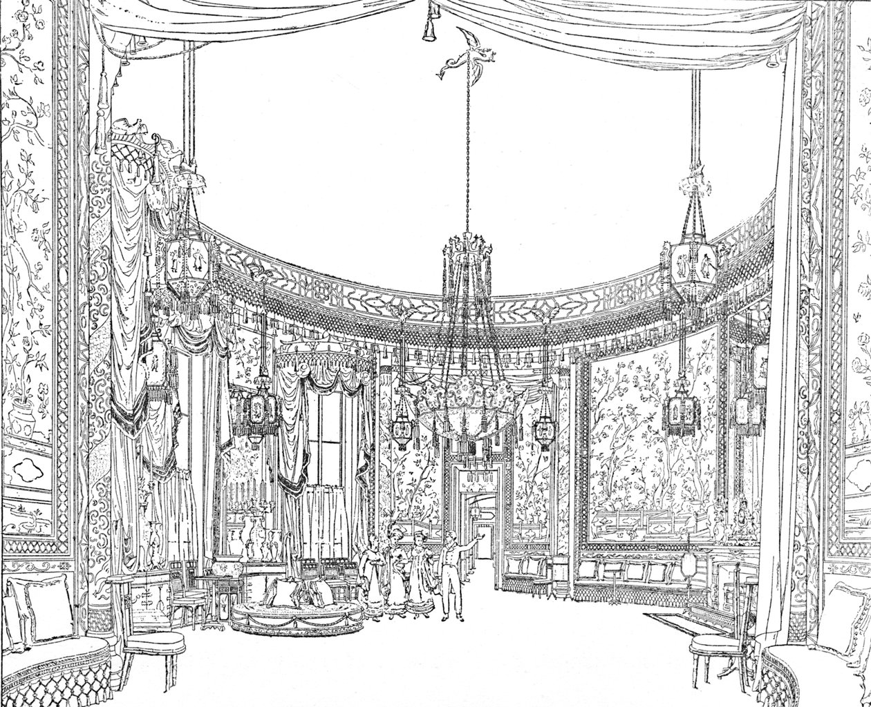 Il Salone, circa 1820. Da Nashs Illustrations, 1939 da Unbekannt