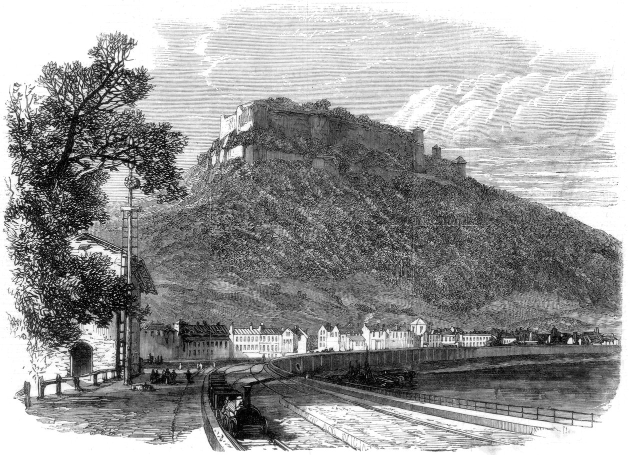 La fortezza sassone di Konigstein, sul fiume Elba, vicino a Dresda, Germania, 1866 da Unbekannt