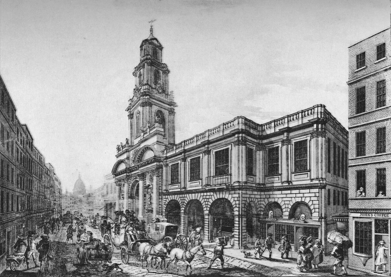 La Seconda Borsa Reale, Fronte Sud, nel 1788 da Unbekannt