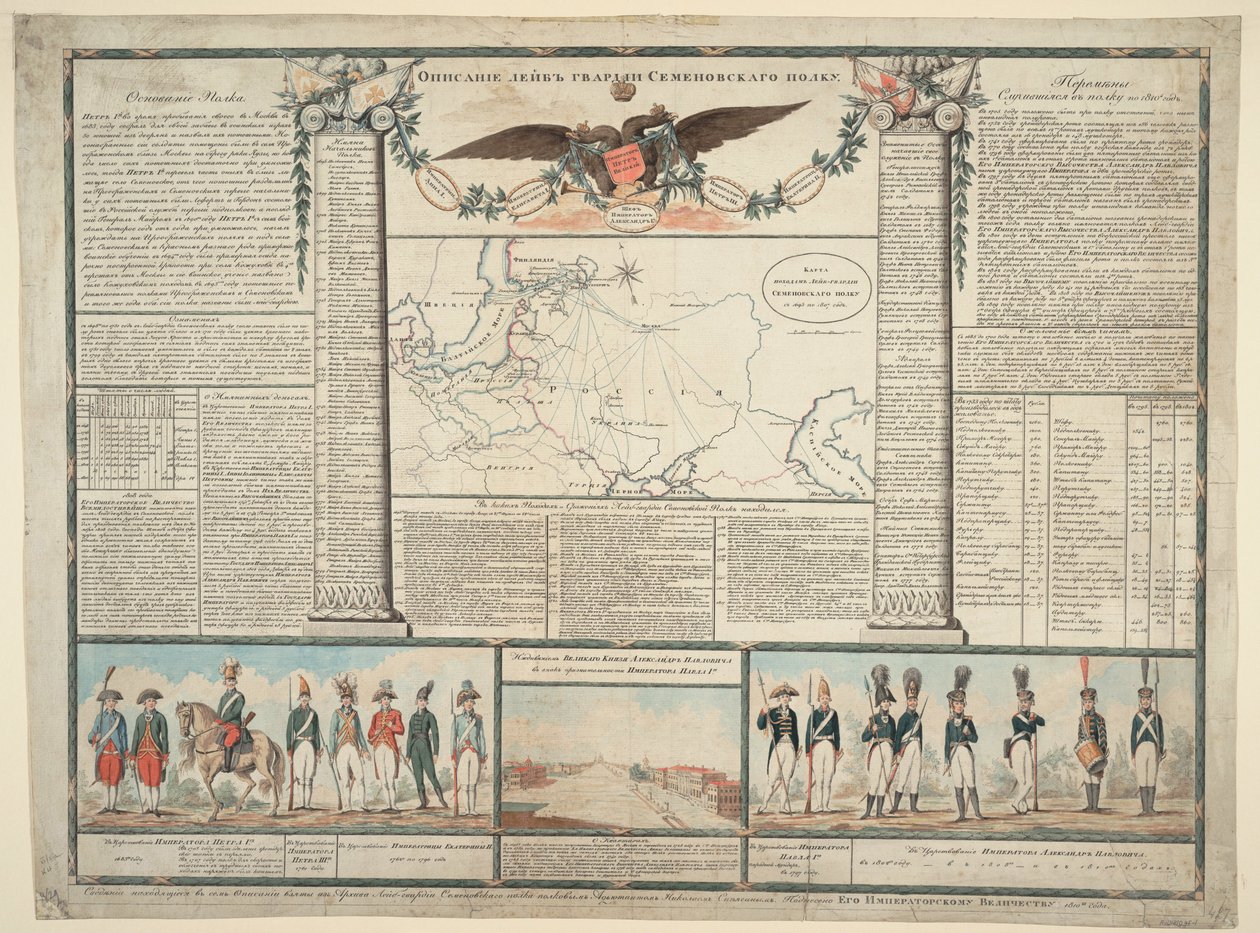 Il Reggimento delle Guardie della Vita di Semenovsky, 1810 da Unbekannt