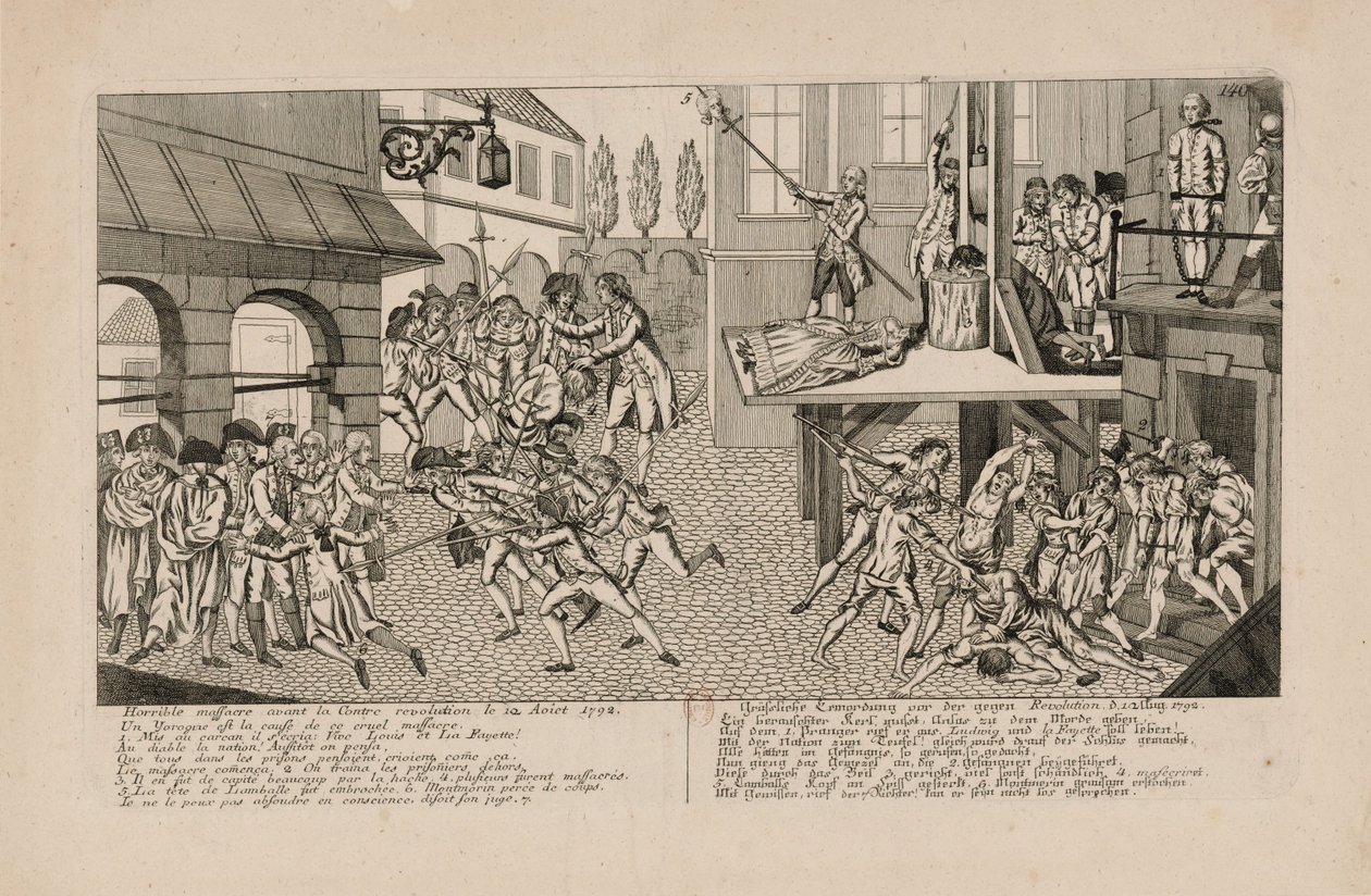 I massacri di settembre del 1792. La morte della Principessa de Lamballe, c. 1793 da Unbekannt