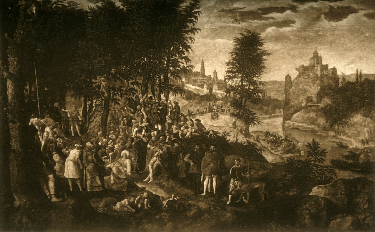 Il sermone di San Giovanni Battista, c1550, 1903 da Unbekannt