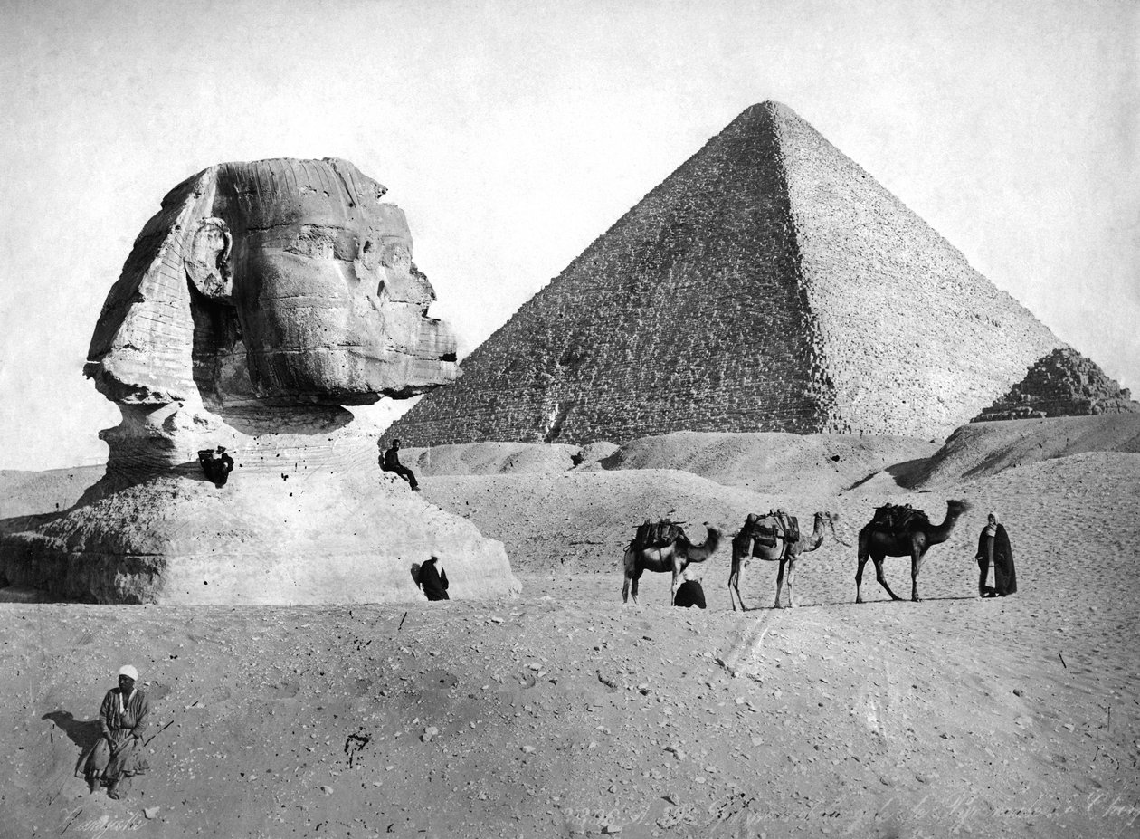 La Sfinge e la Piramide a Giza, Egitto da Unbekannt